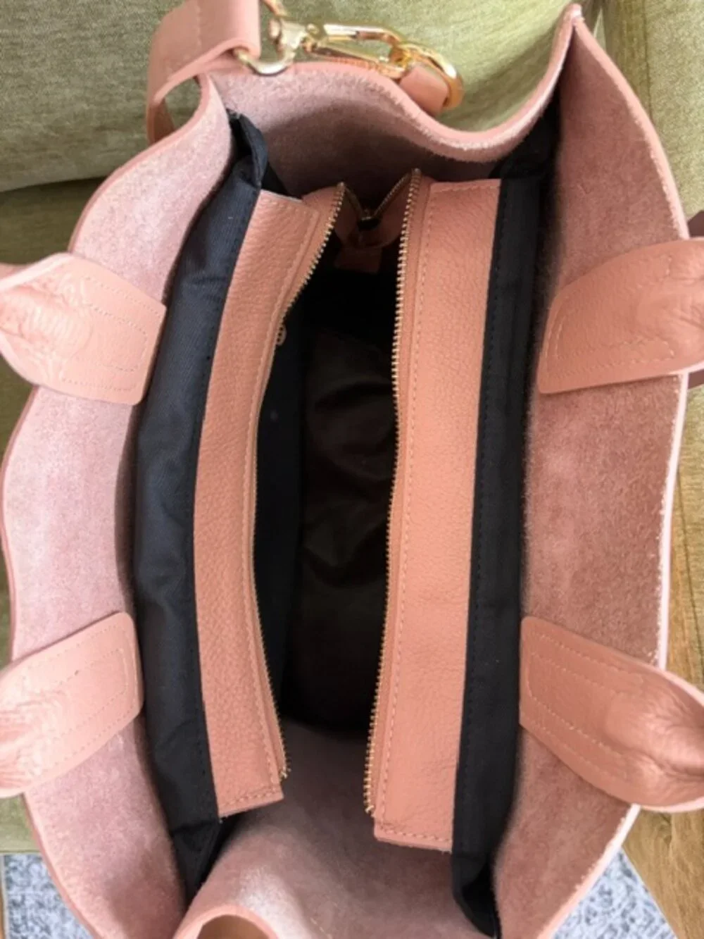 Roberto Cavalli Pink Leather Satchel with Belt